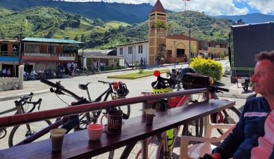 Brendan Wren Cycling on the  tour with redspokes